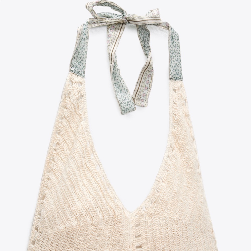 NWT ZARA COMBINATION CROCHET DRESS - Picture 7 of 10